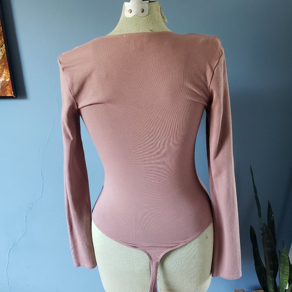 Dusty Pink Bodysuit by Express/Size Small - Picture 6 of 8